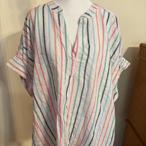 ST. JOHN Multicolor Top (Linen & Cotton) - 3x - Picture 1 of 9
